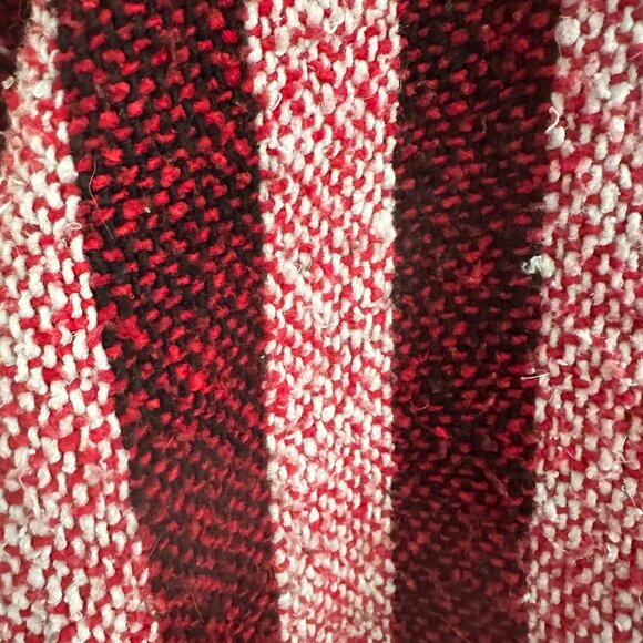 Baja Hoody Surf Poncho Pullover, Size: Medium, Red/White - Picture 6 of 7